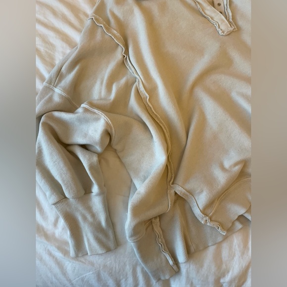 Free People Camden Henley Sweatshirt Pullover Medium - Picture 5 of 6